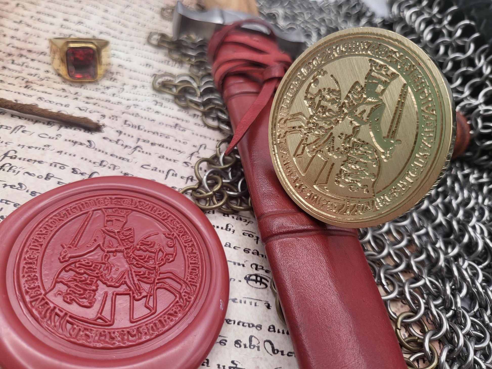 Edward the 1st "Longshanks", King of England - Historical Wax Seal from the 13th Century
