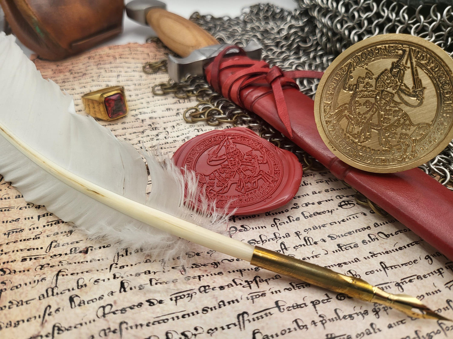 Sir Thomas de Beauchamp, 11th Earl of Warwick - Historical Wax Seal from the 14th Century
