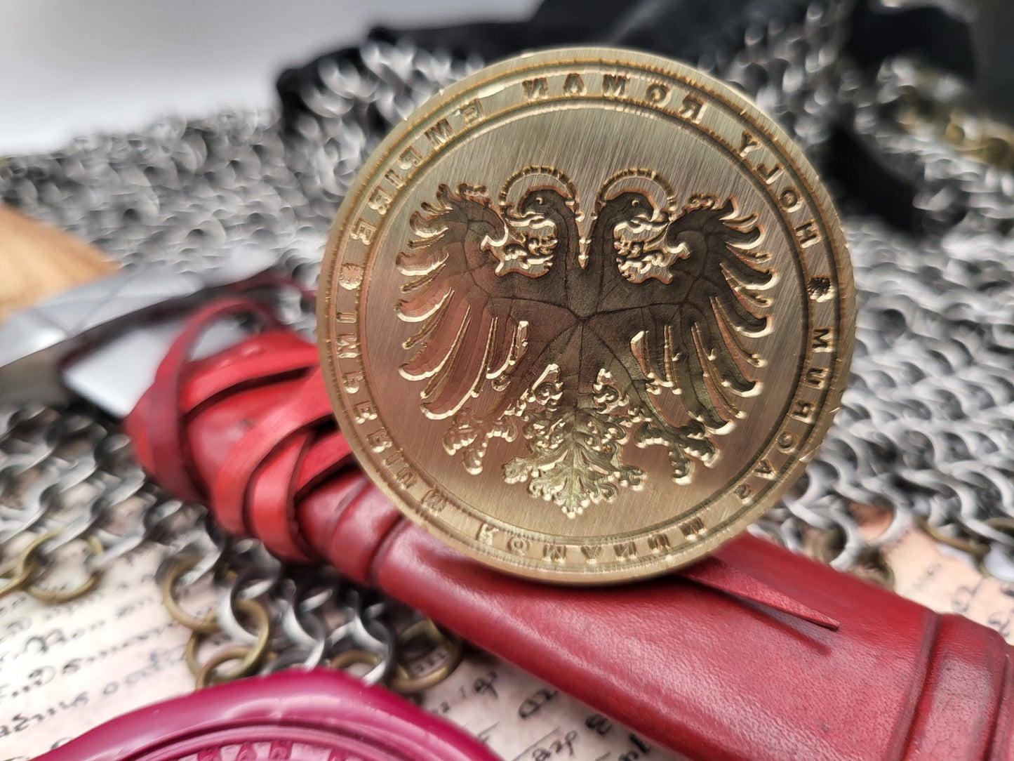 Double-Headed Eagle - Holy Roman Empire - Historical Wax Seal from the 12th Century