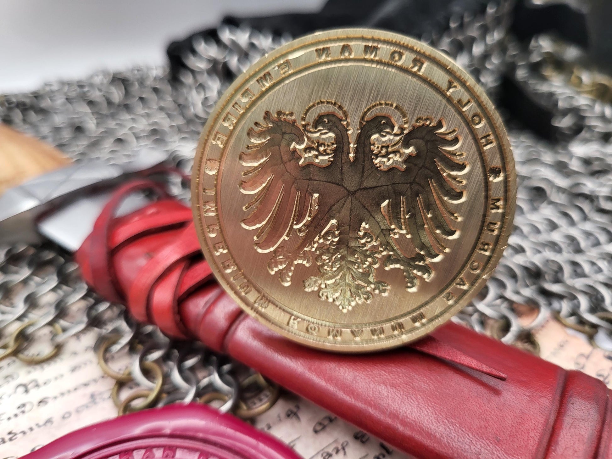 Double-Headed Eagle - Holy Roman Empire - Historical Wax Seal from the 12th Century