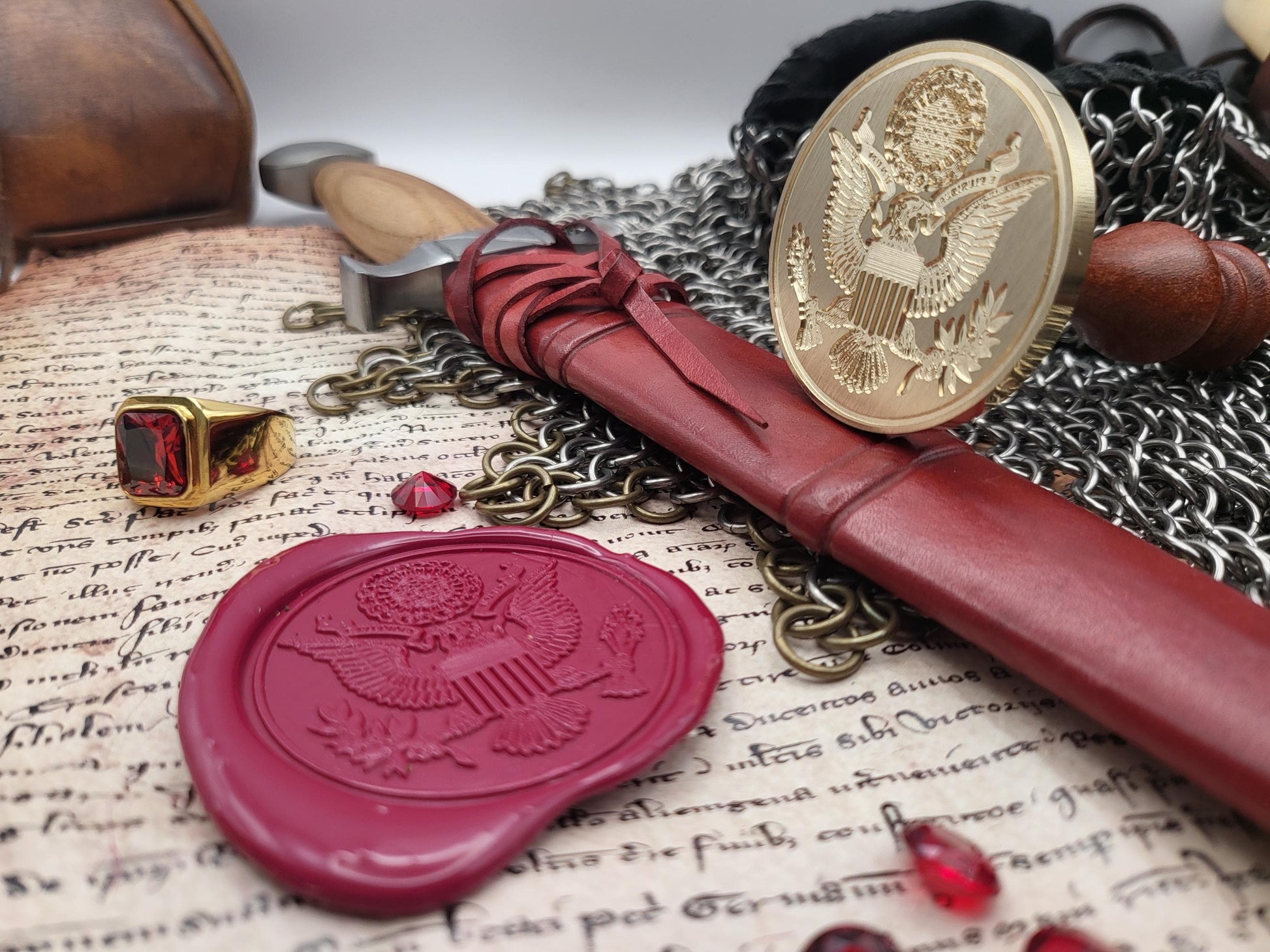 The Great Seal of the United States of America from 1902 – The Emblem of Liberty and Sovereignty - Wax Seal Stamp