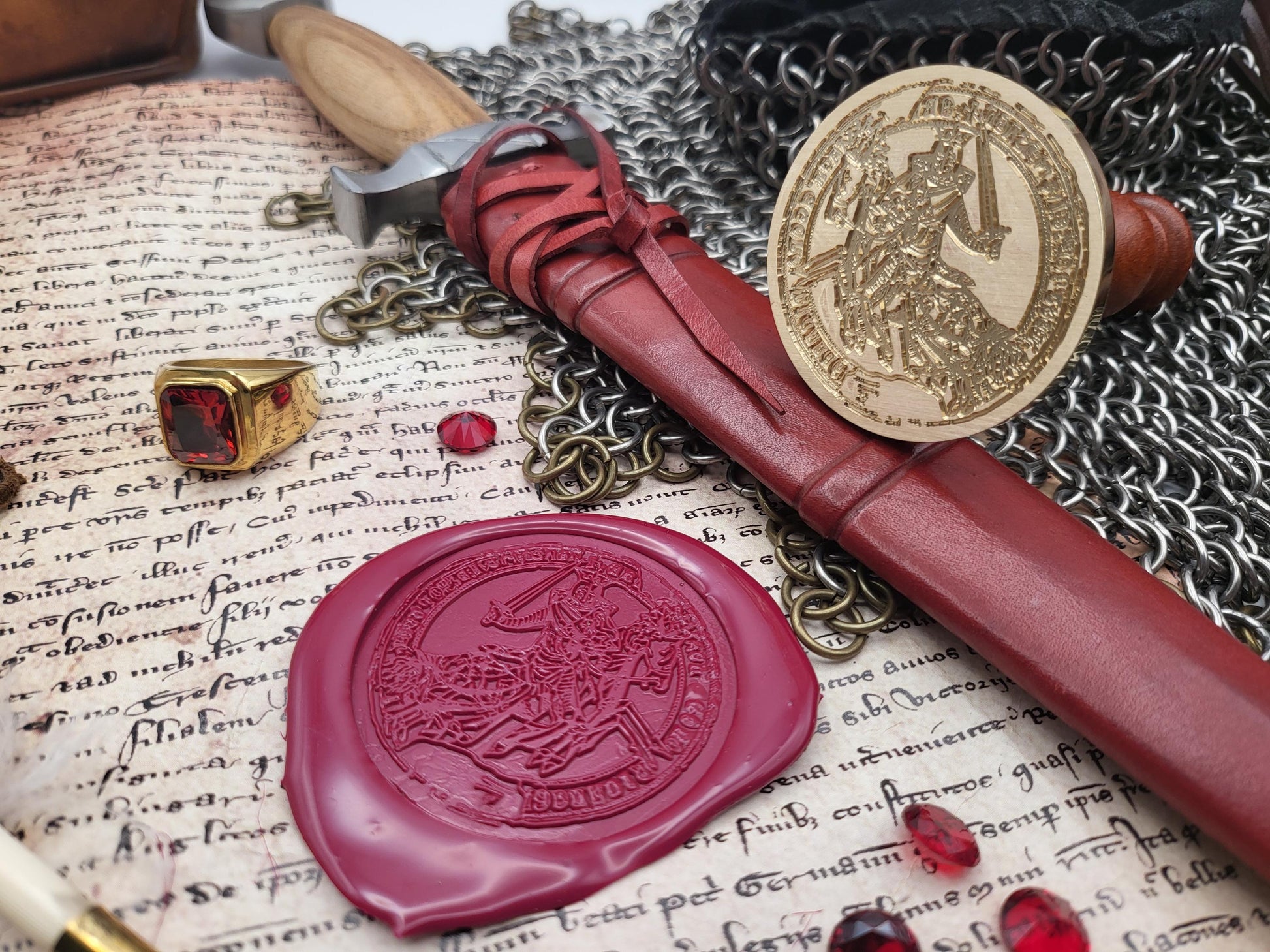 King Eric II of Norway – The Royal Emblem of the Last King of the Fairhair Dynasty - Historical Wax Seal from the 13th Century