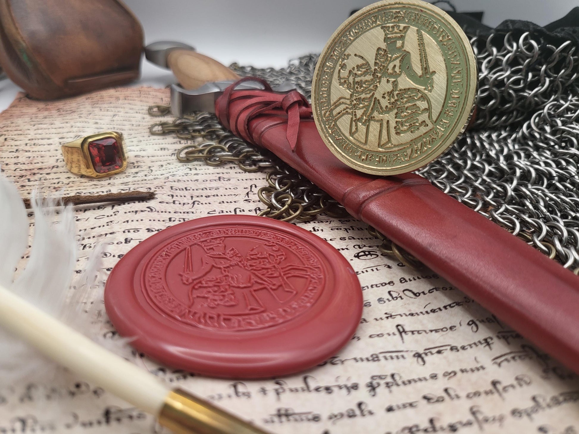 Edward the 1st "Longshanks", King of England - Historical Wax Seal from the 13th Century