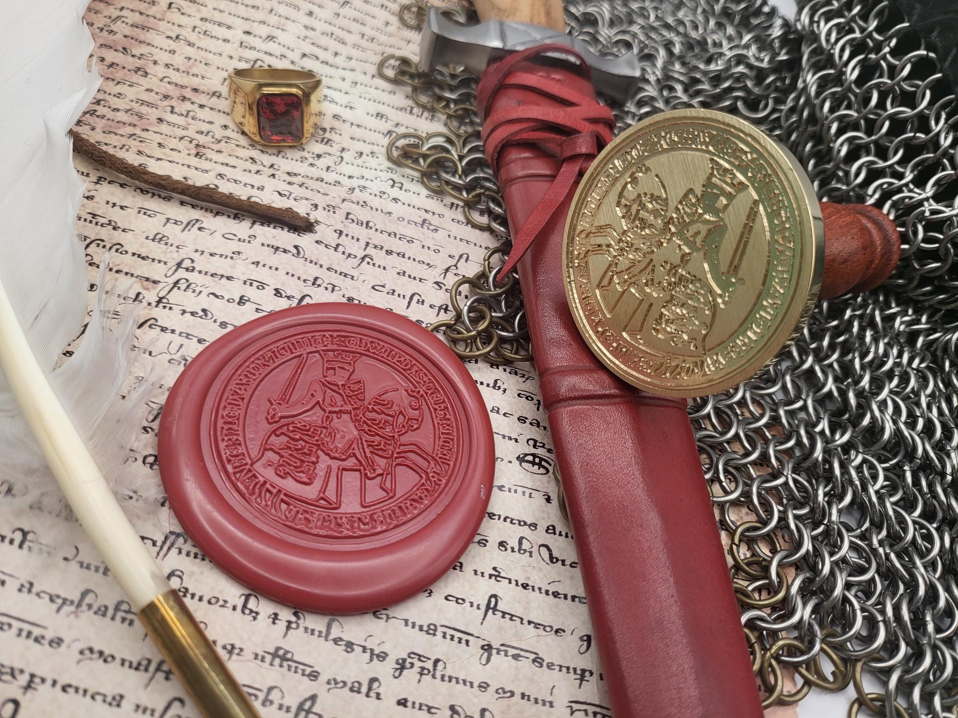 Edward the 1st "Longshanks", King of England - Historical Wax Seal from the 13th Century