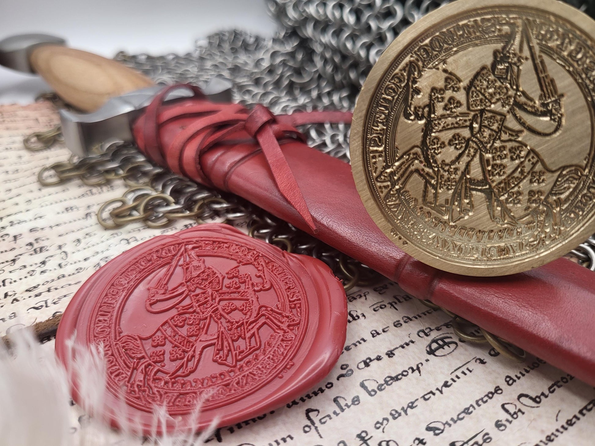 Sir Thomas de Beauchamp, 11th Earl of Warwick - Historical Wax Seal from the 14th Century