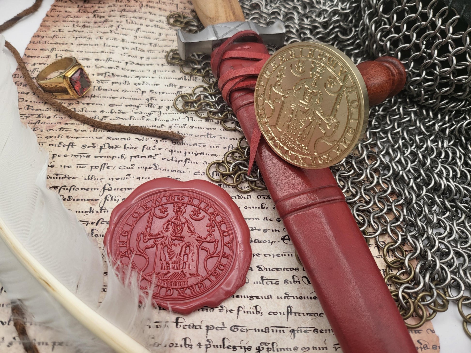 Richard the First "The Lionheart" of England - 12th Century Historical Wax Seal of the Realm