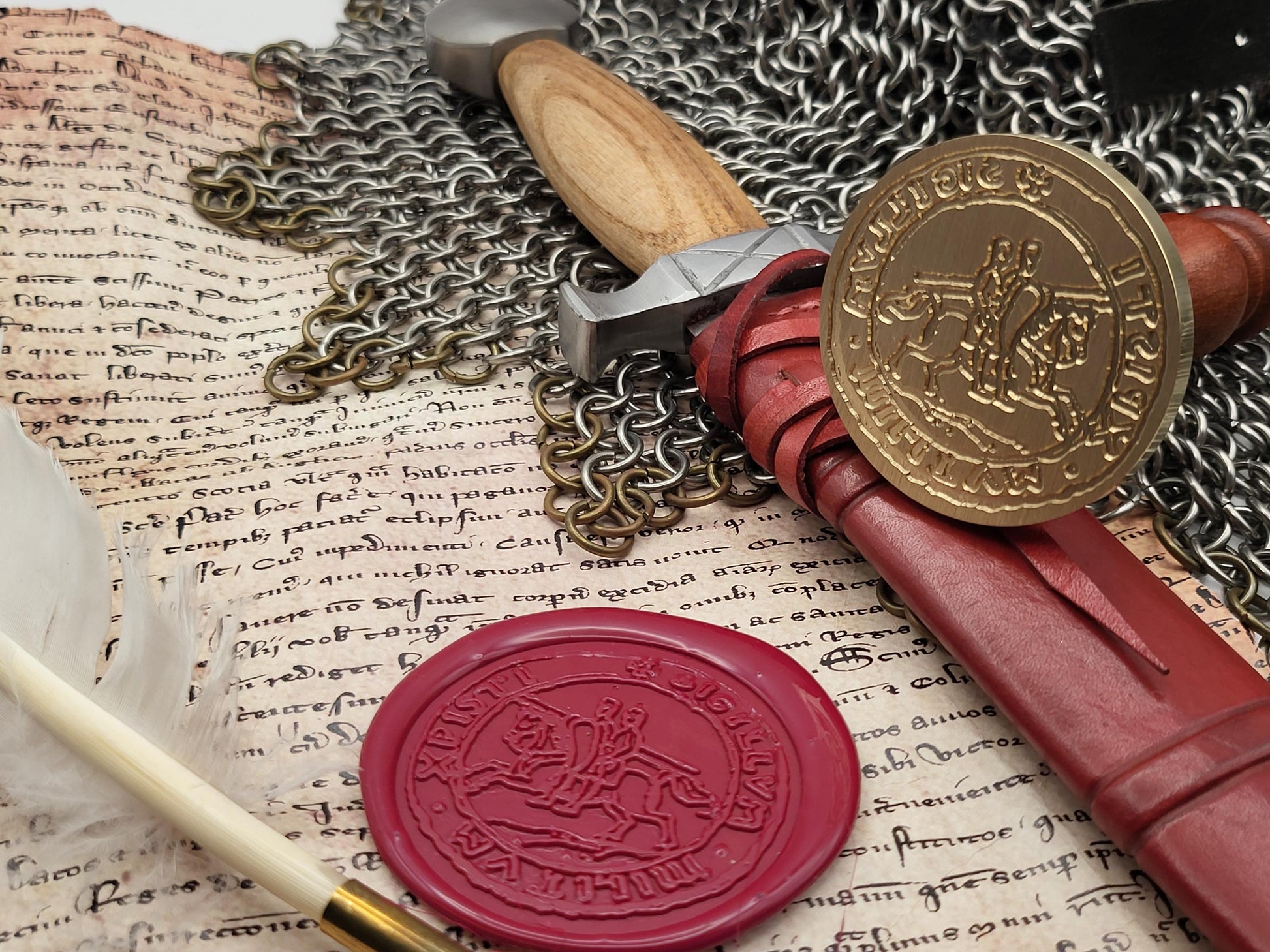 Knights Templar, the "Poor Knights of Christ and the Temple of Solomon" - Historical Wax Seal from the 12th Century