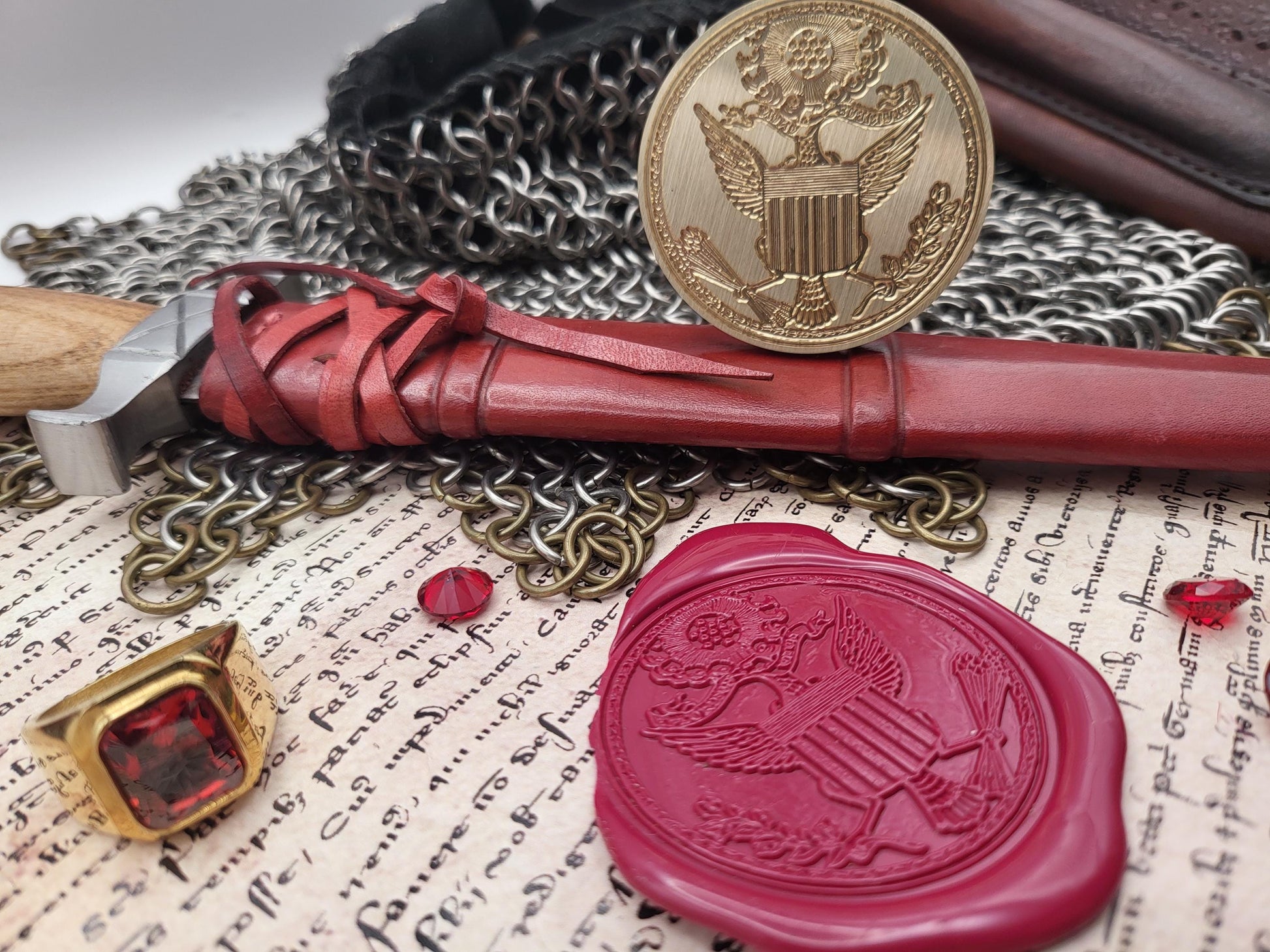 The First Great Seal of the United States of America from 1782 – The Emblem of Liberty and Sovereignty - Wax Seal Stamp