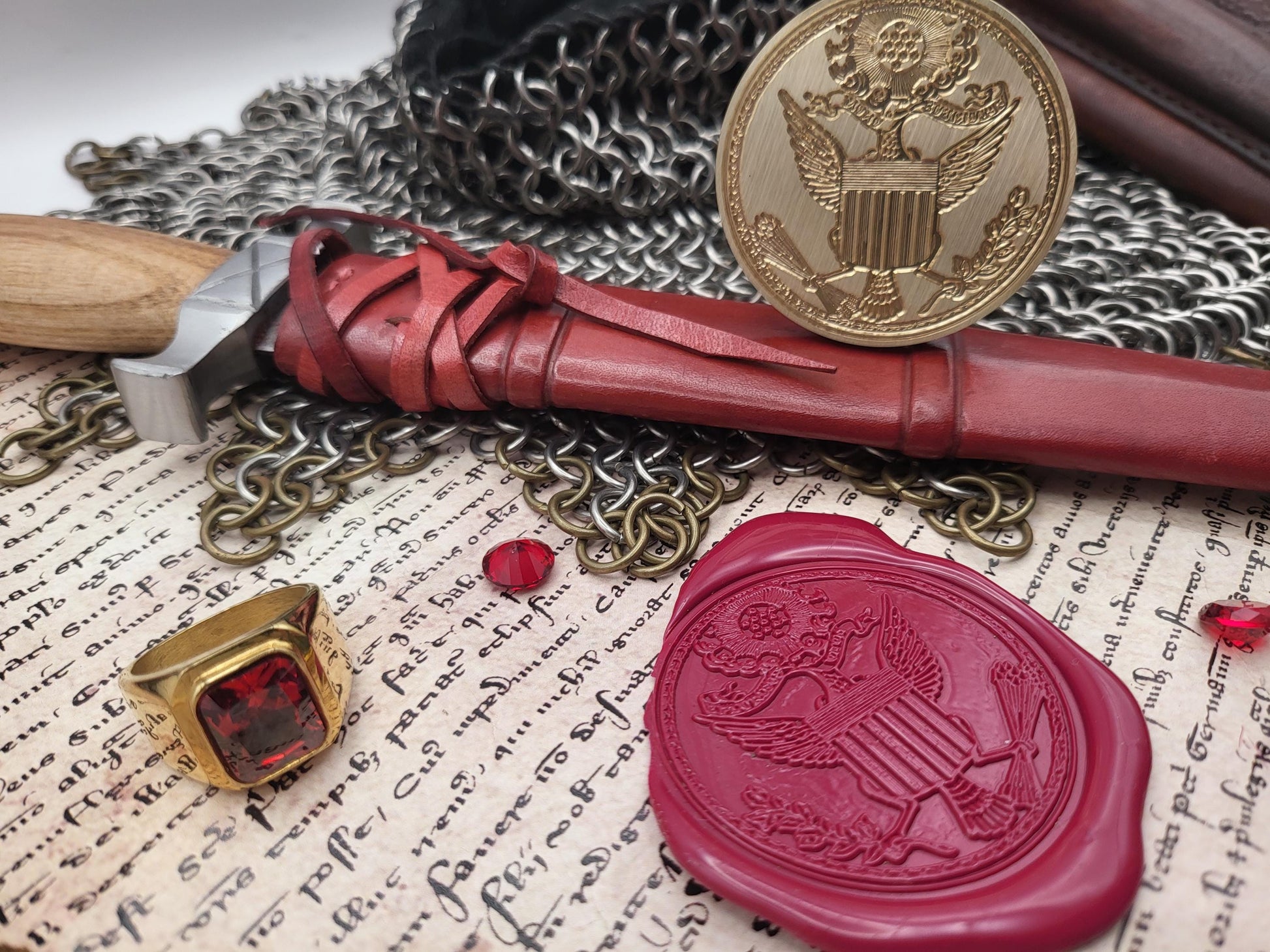The First Great Seal of the United States of America from 1782 – The Emblem of Liberty and Sovereignty - Wax Seal Stamp