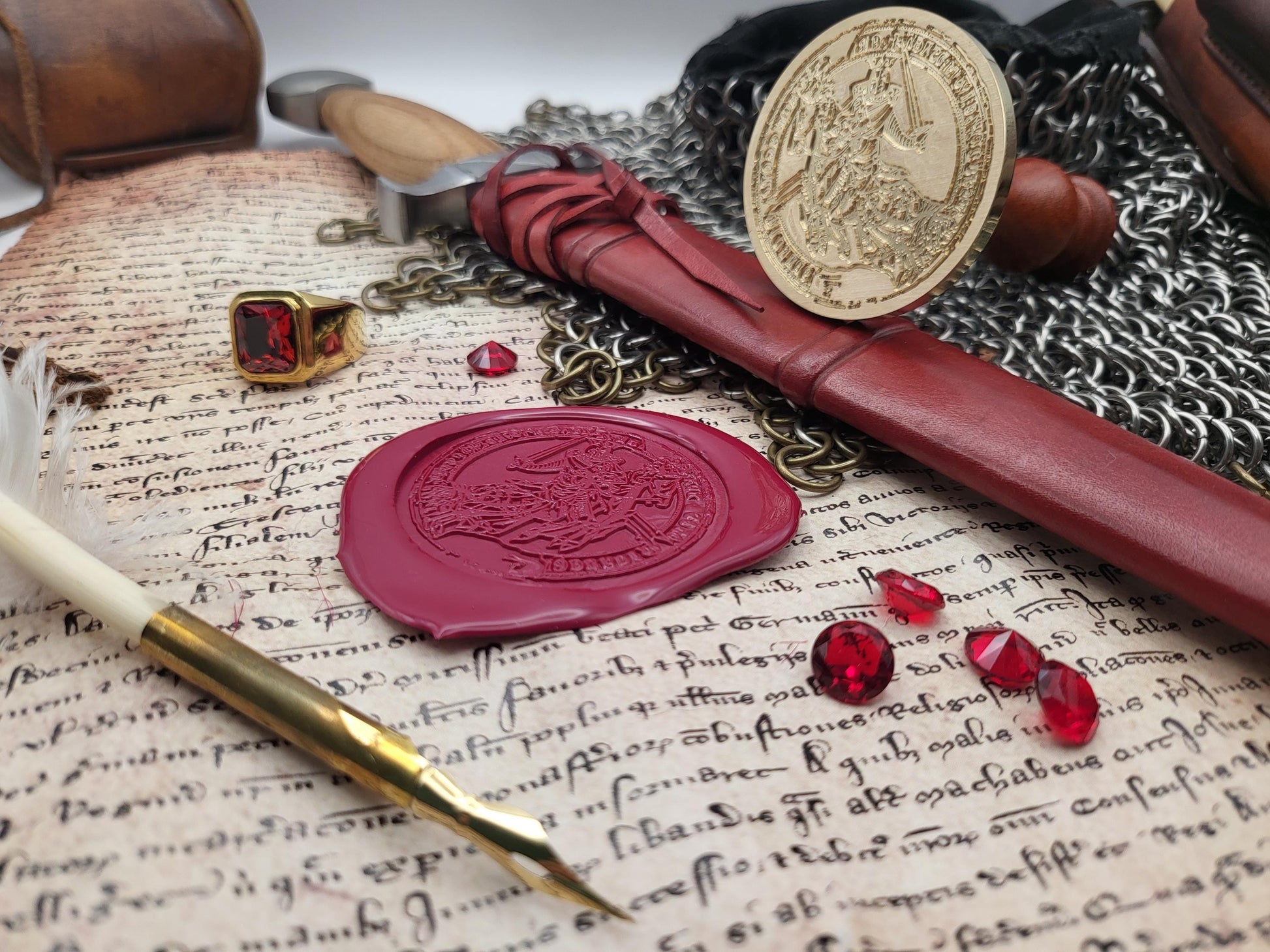 King Eric II of Norway – The Royal Emblem of the Last King of the Fairhair Dynasty - Historical Wax Seal from the 13th Century