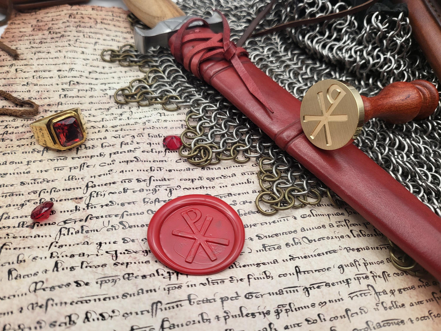 Chi-Rho (PX) Christian Wax Seal Stamp – In Hoc Signo Vinces - Ecclesiastical Historical Wax Seal