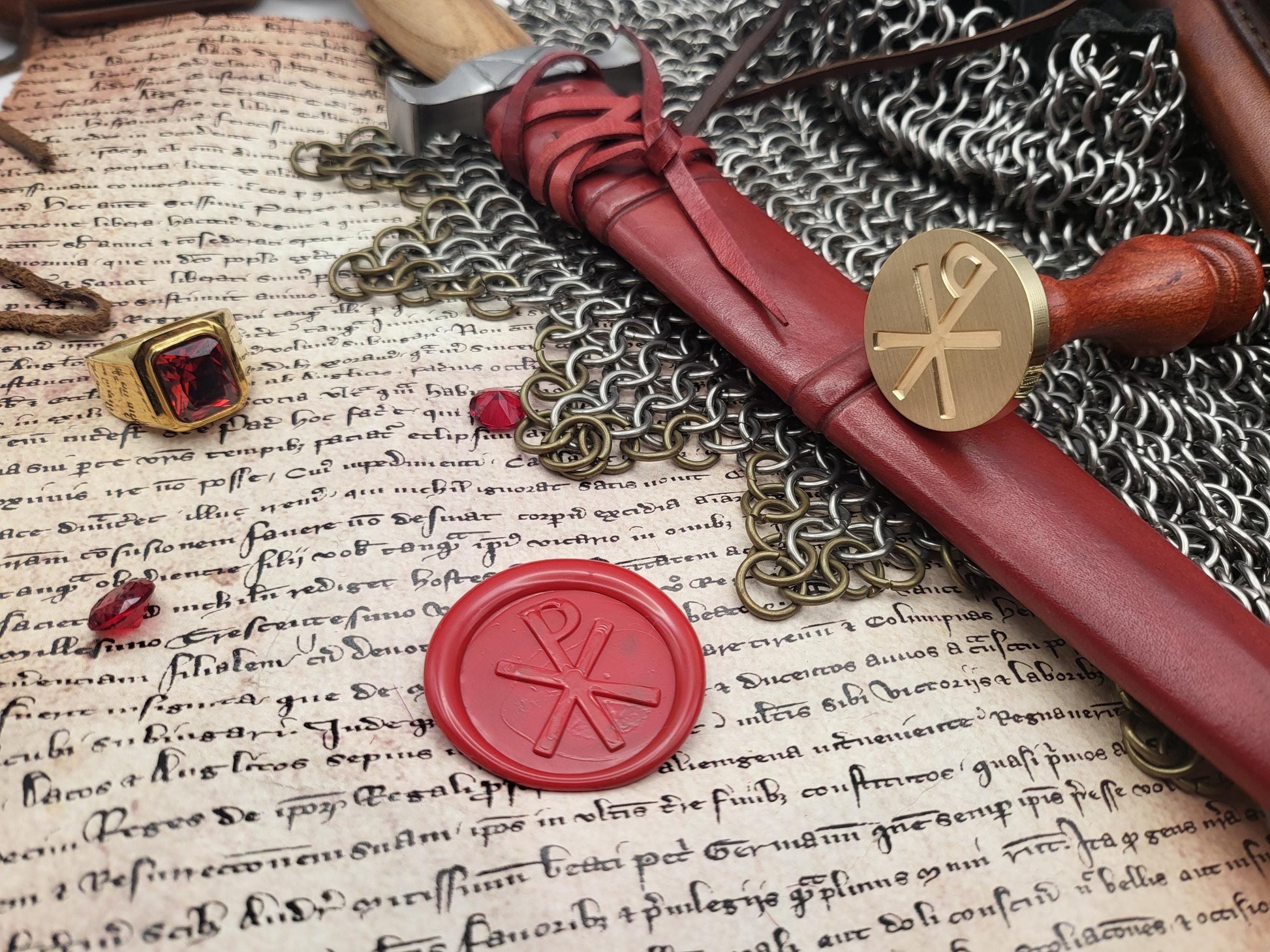 Chi-Rho (PX) Christian Wax Seal Stamp – In Hoc Signo Vinces - Ecclesiastical Historical Wax Seal