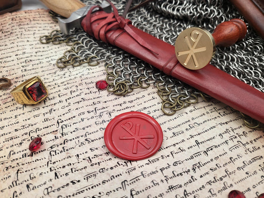 Chi-Rho (PX) Christian Wax Seal Stamp – In Hoc Signo Vinces - Ecclesiastical Historical Wax Seal