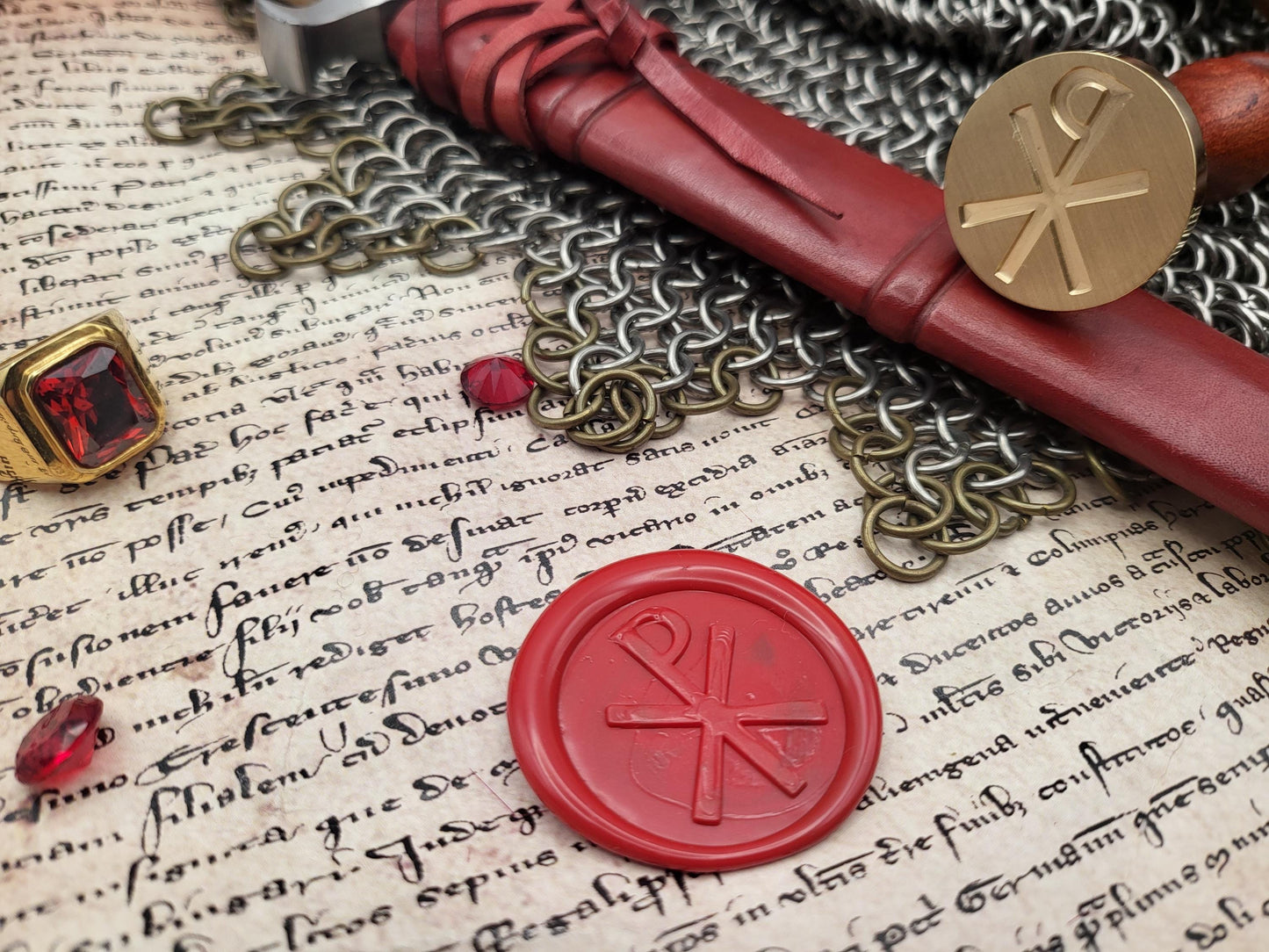 Chi-Rho (PX) Christian Wax Seal Stamp – In Hoc Signo Vinces - Ecclesiastical Historical Wax Seal