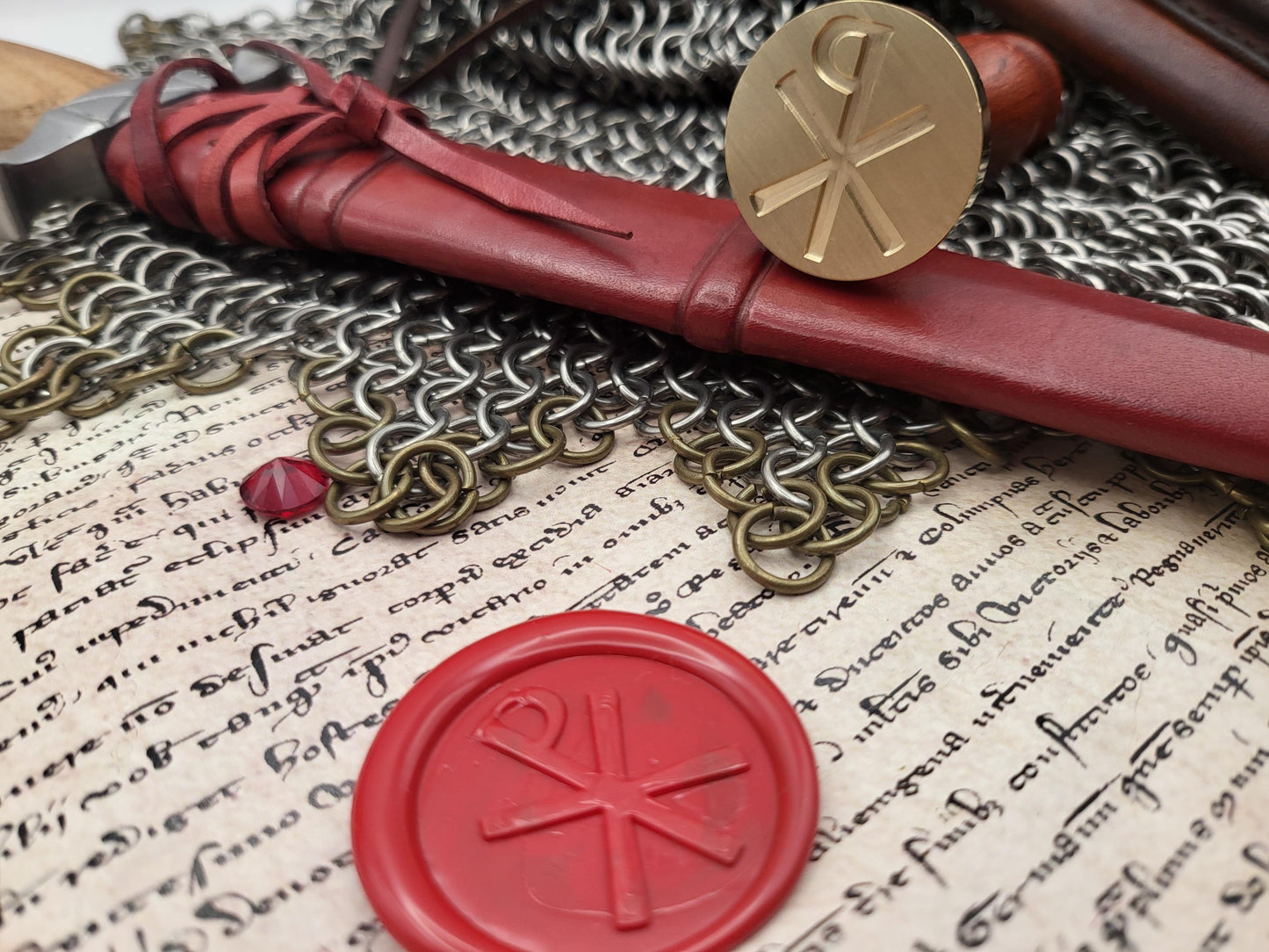 Chi-Rho (PX) Christian Wax Seal Stamp – In Hoc Signo Vinces - Ecclesiastical Historical Wax Seal