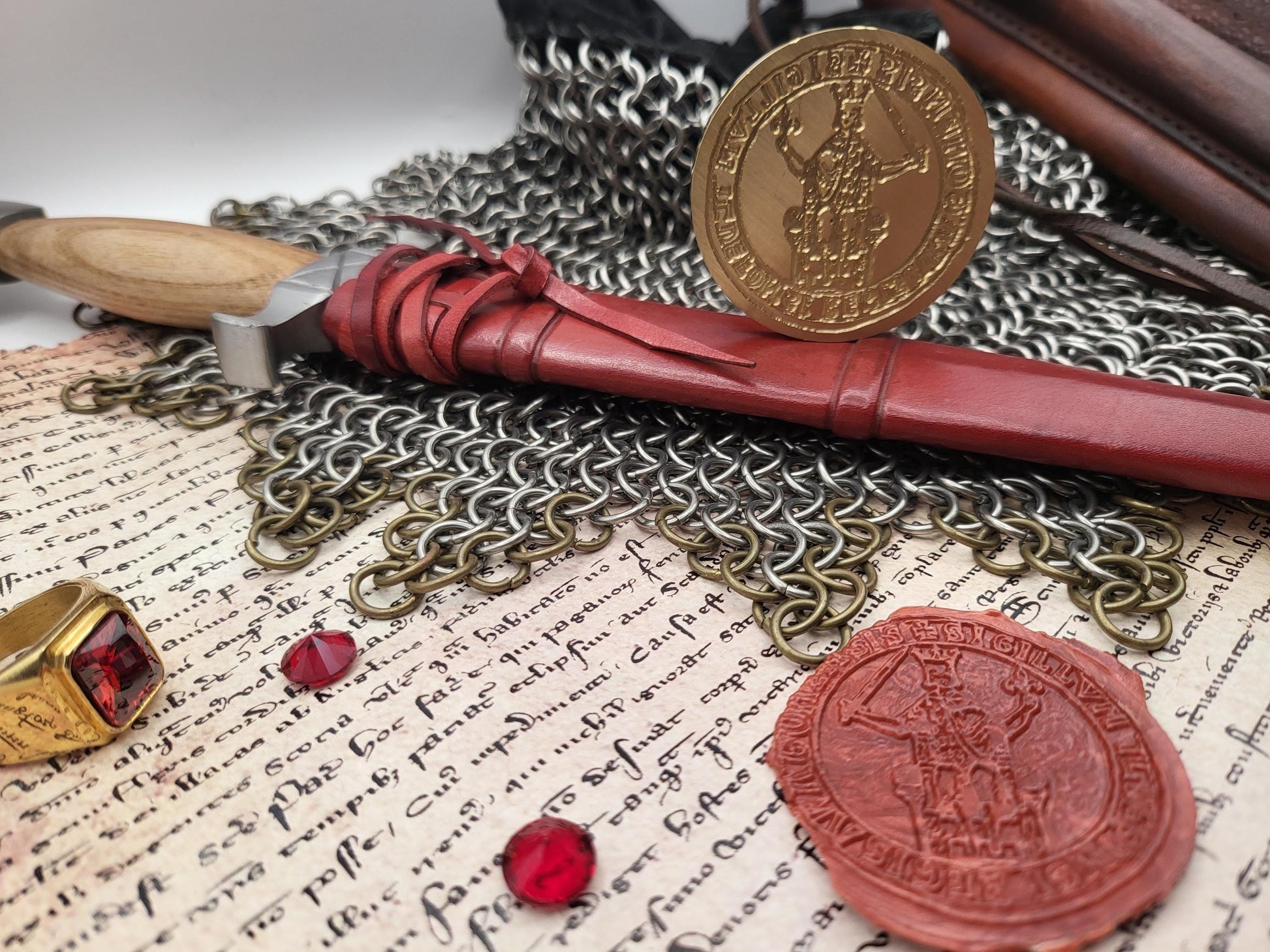 Alphonse II of Aragon, Wax Seal Stamp - The Poet-King of Aragon and Provence - Great seal of the Realm