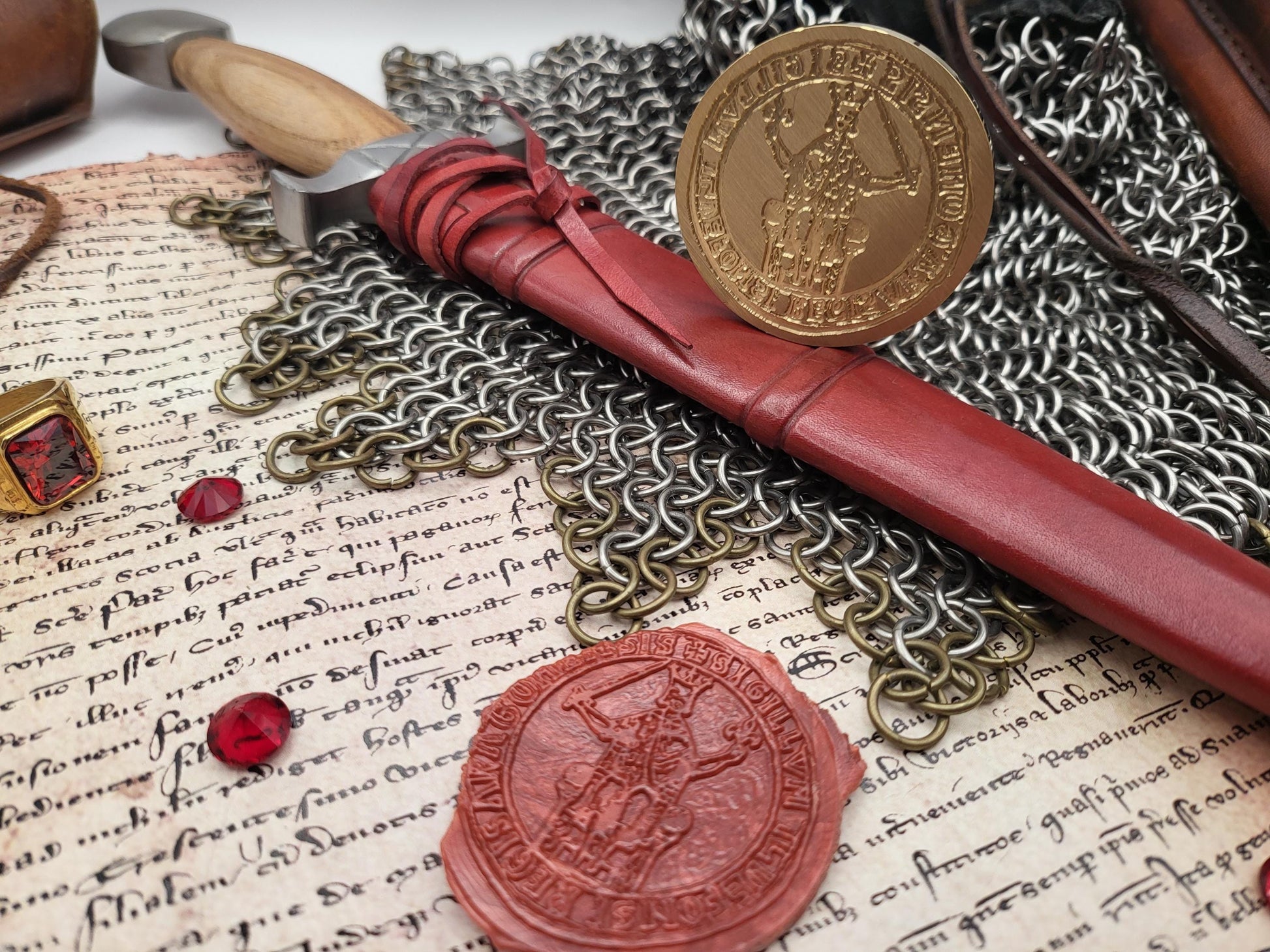 Alphonse II of Aragon, Wax Seal Stamp - The Poet-King of Aragon and Provence - Great seal of the Realm