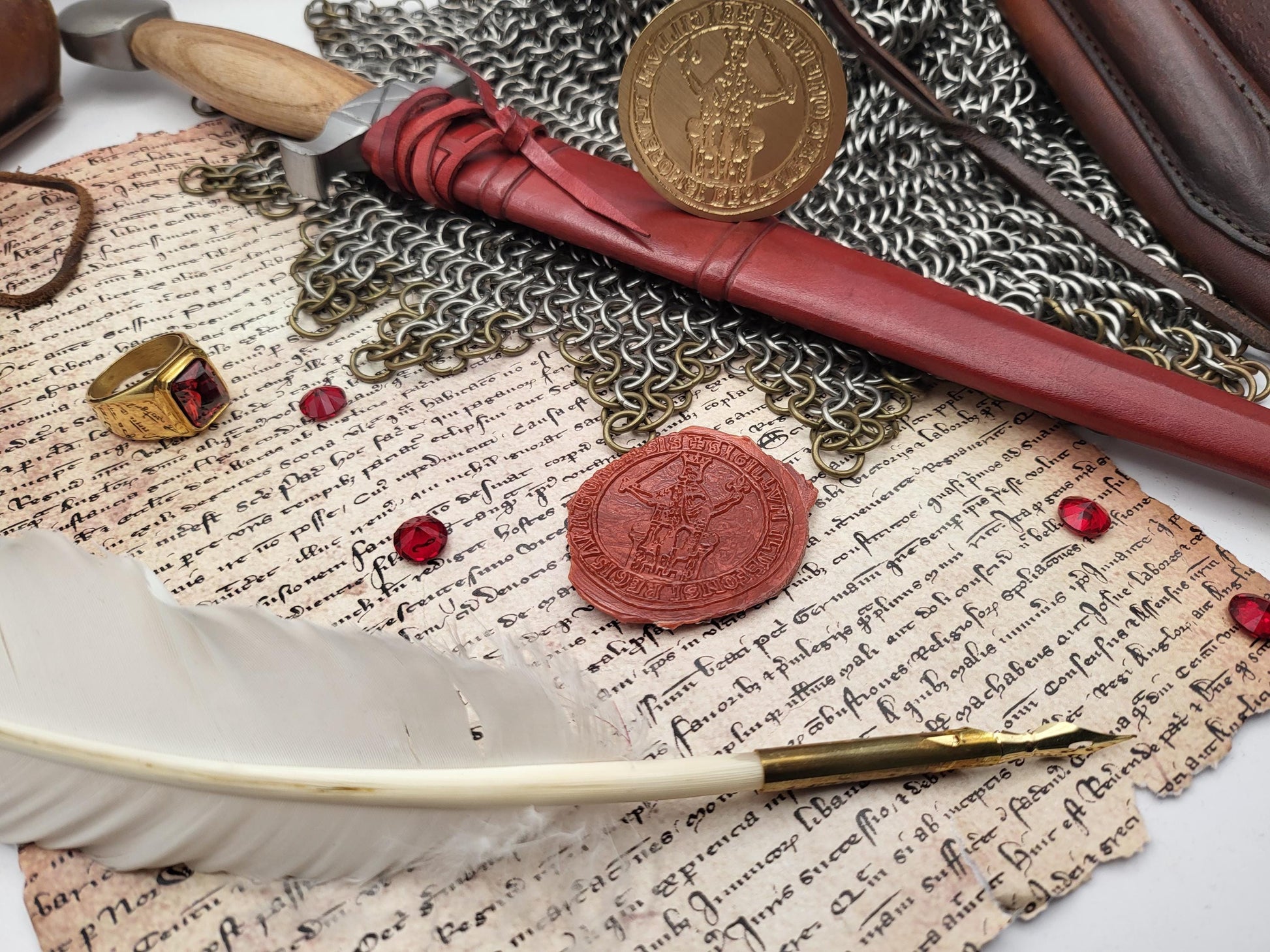 Alphonse II of Aragon, Wax Seal Stamp - The Poet-King of Aragon and Provence - Great seal of the Realm