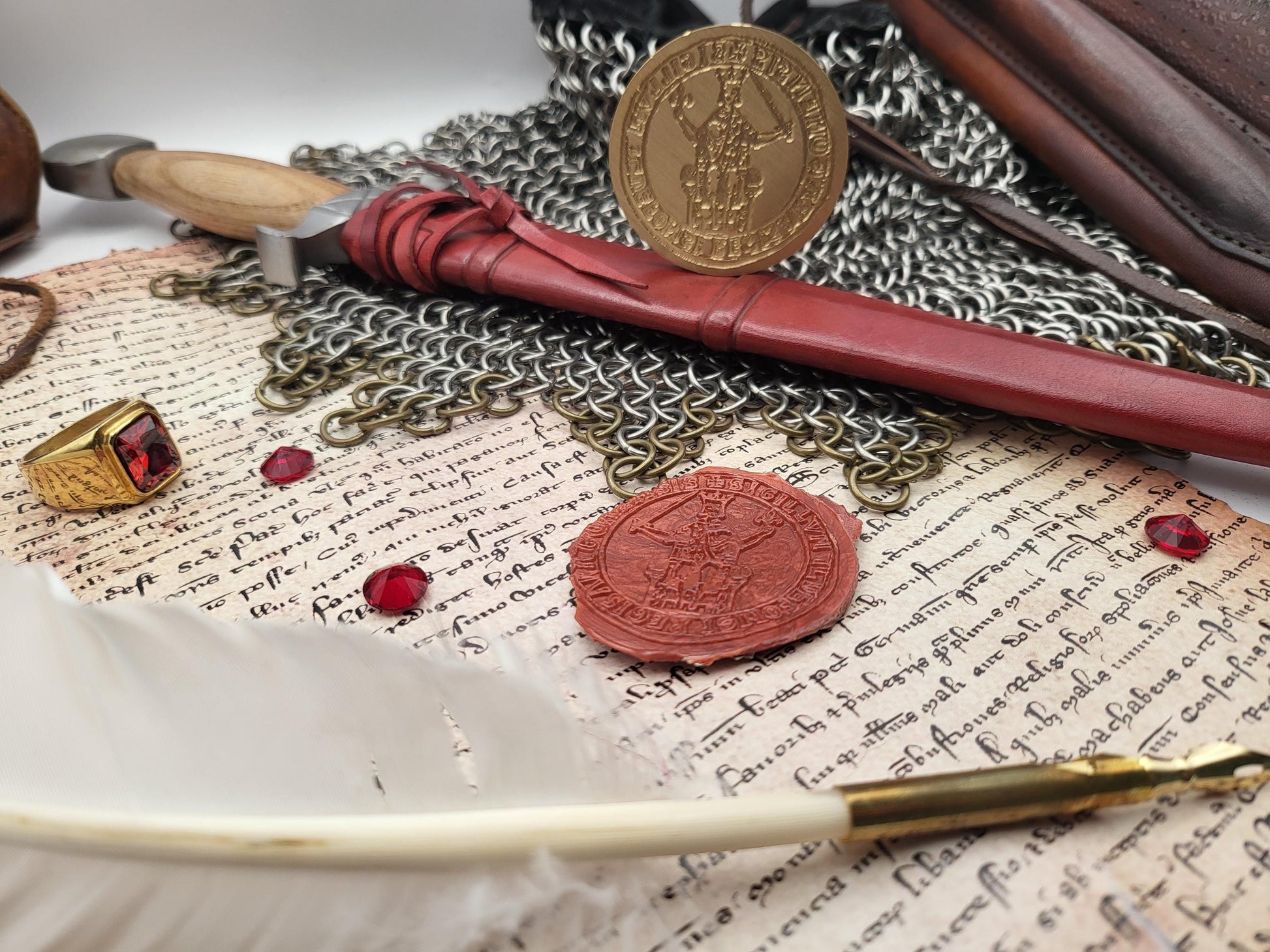 Alphonse II of Aragon, Wax Seal Stamp - The Poet-King of Aragon and Provence - Great seal of the Realm