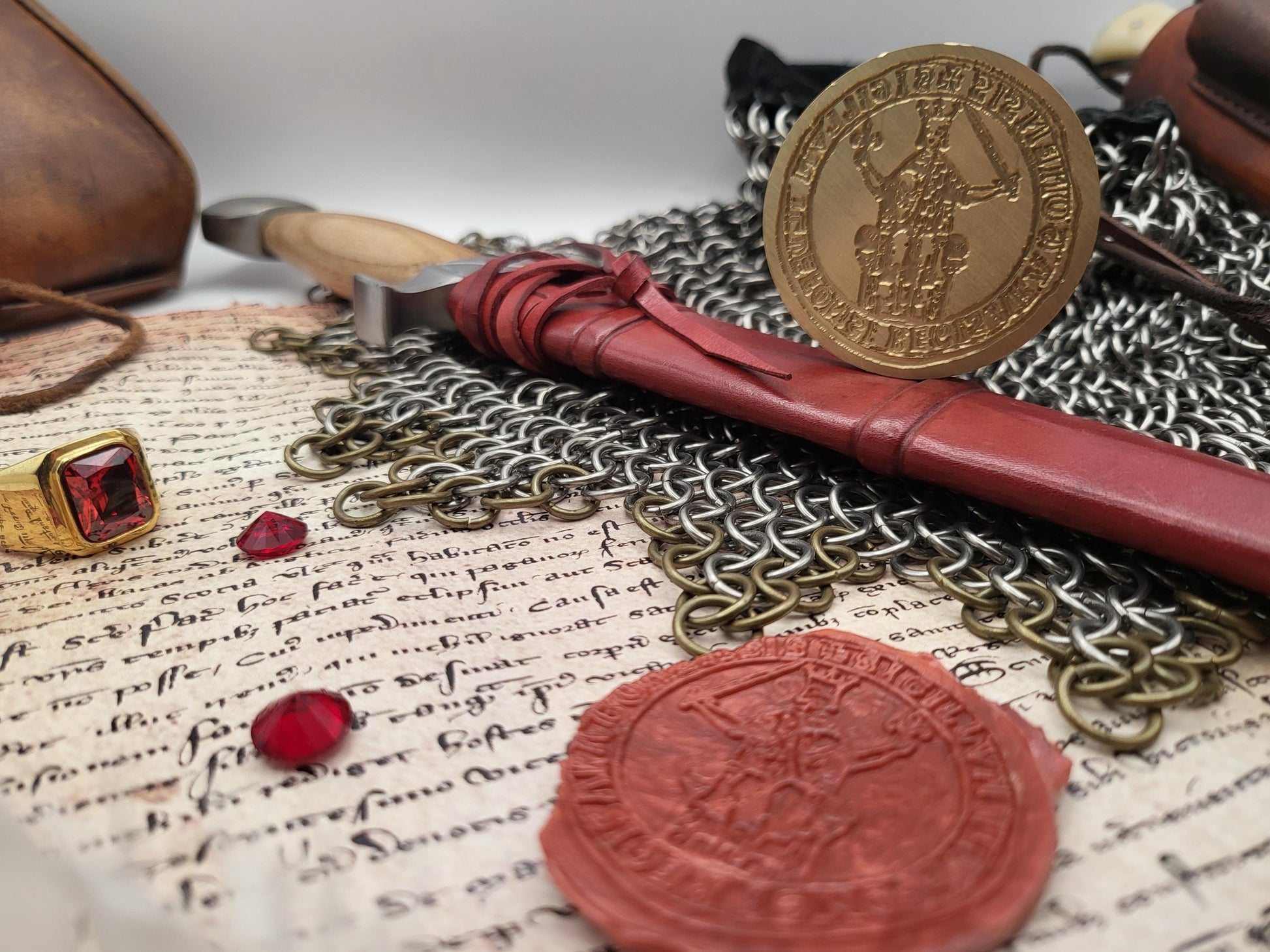 Alphonse II of Aragon, Wax Seal Stamp - The Poet-King of Aragon and Provence - Great seal of the Realm