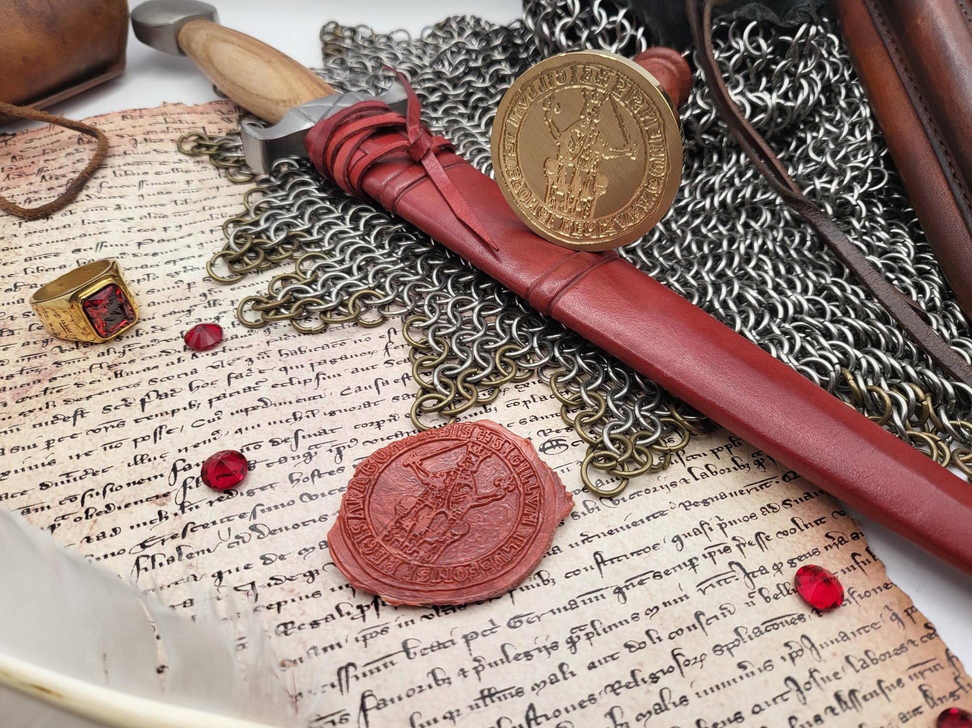 Alphonse II of Aragon, Wax Seal Stamp - The Poet-King of Aragon and Provence - Great seal of the Realm