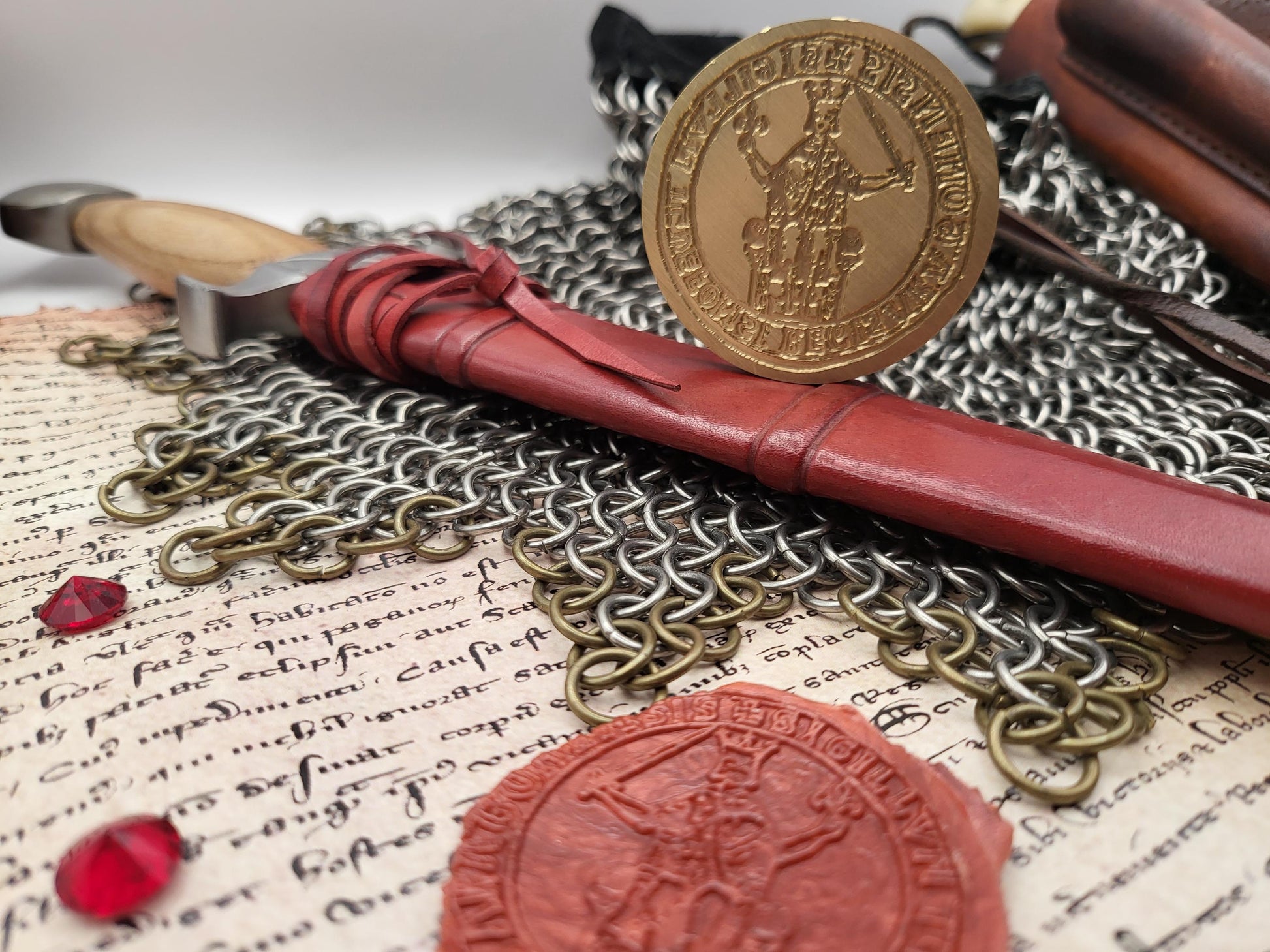 Alphonse II of Aragon, Wax Seal Stamp - The Poet-King of Aragon and Provence - Great seal of the Realm
