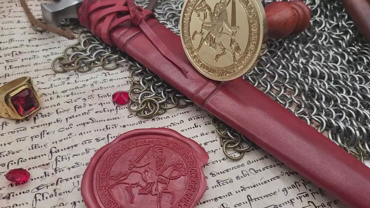 King Richard I "The Lionheart" of England, Count of Anjou - 12th Century Historical Wax Seal