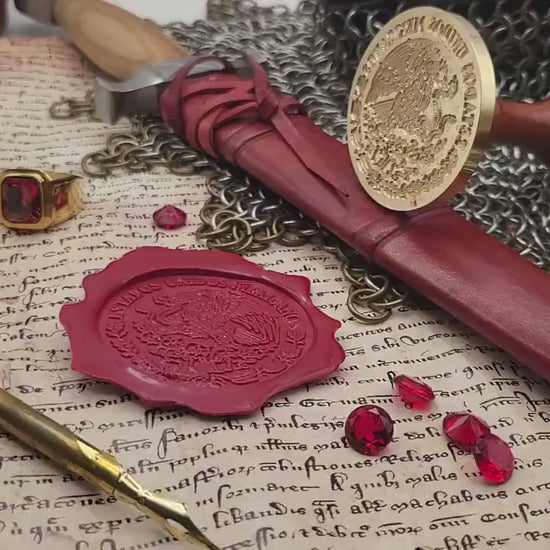 Mexico Coat of Arms – The Eagle and the Serpent - Wax Seal Stamp - Escudo Nacional de México