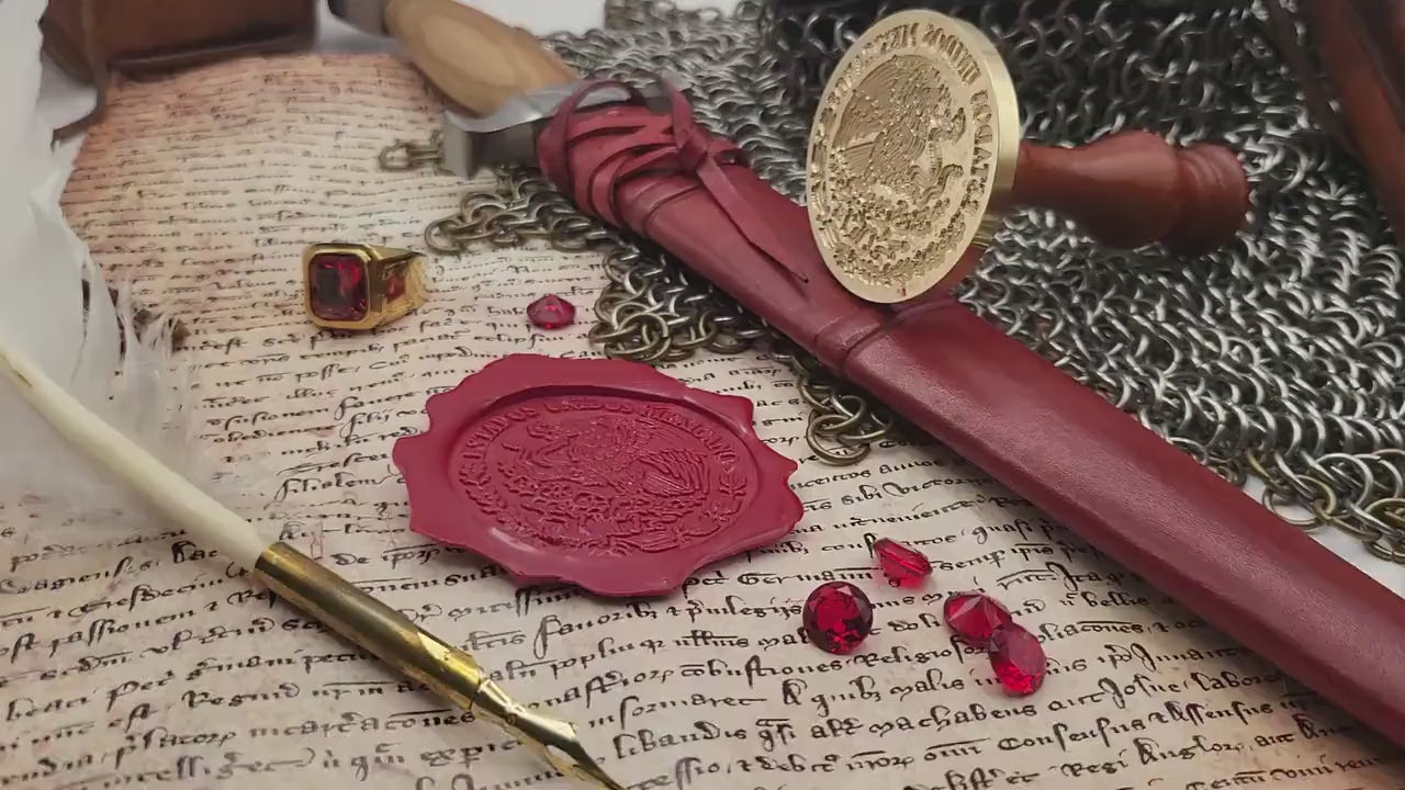 Mexico Coat of Arms – The Eagle and the Serpent - Wax Seal Stamp - Escudo Nacional de México