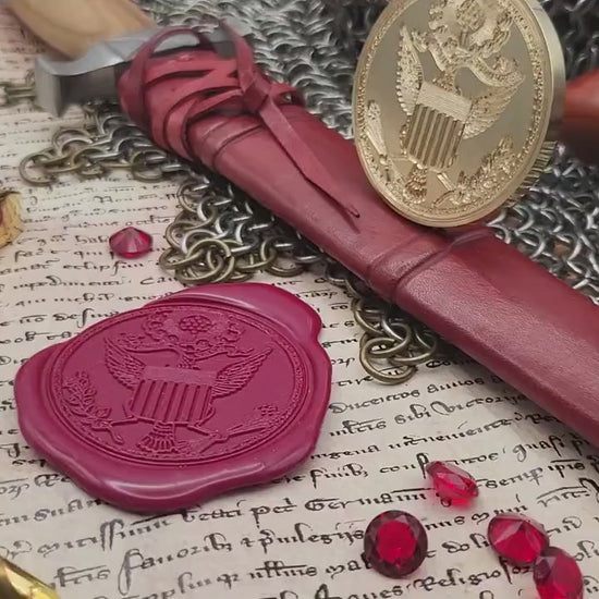 The First Great Seal of the United States of America from 1782 – The Emblem of Liberty and Sovereignty - Wax Seal Stamp