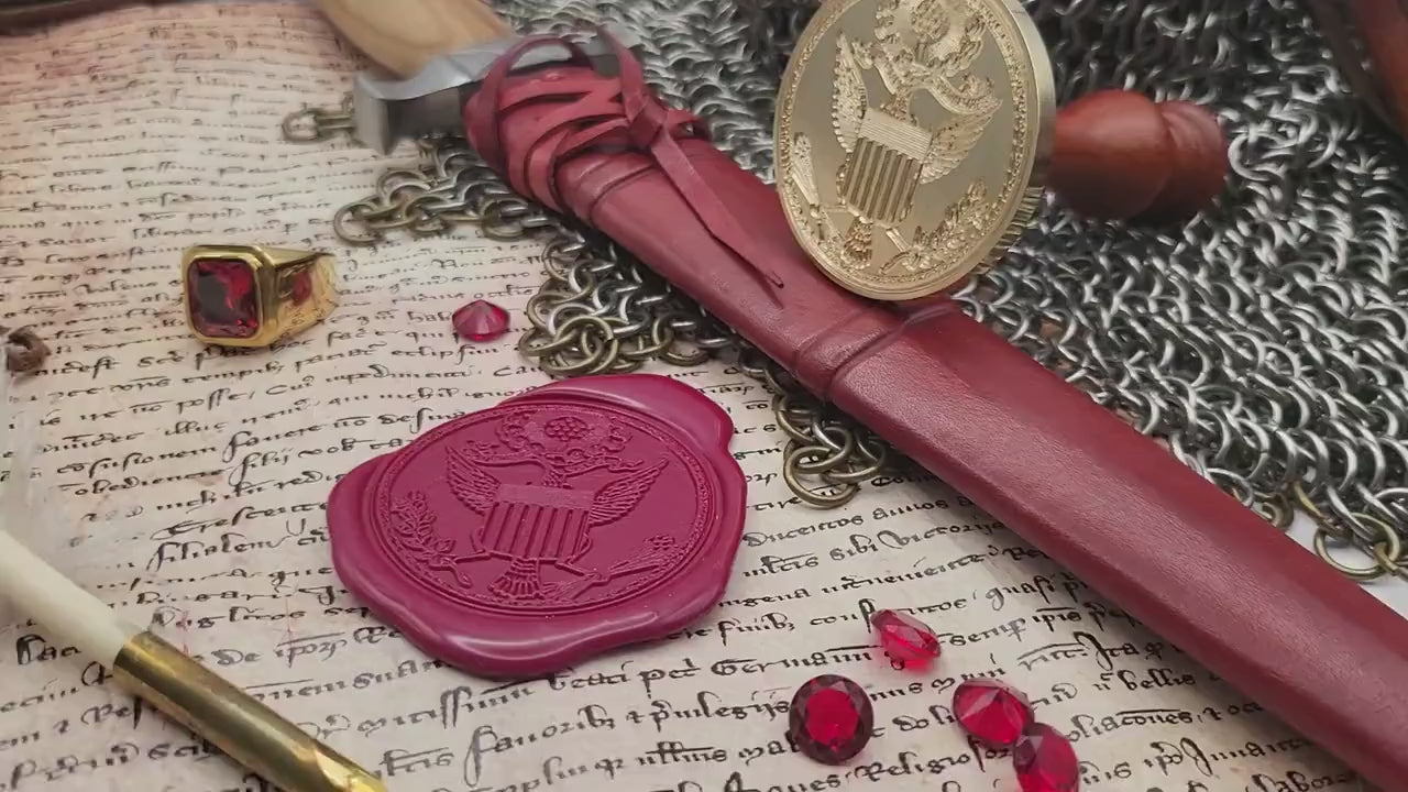 The First Great Seal of the United States of America from 1782 – The Emblem of Liberty and Sovereignty - Wax Seal Stamp