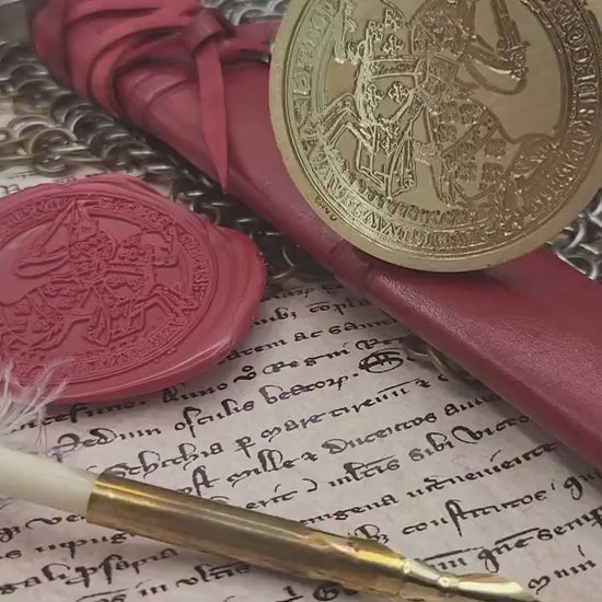 Sir Thomas de Beauchamp, 11th Earl of Warwick - Historical Wax Seal from the 14th Century