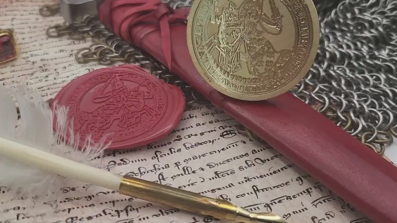 Sir Thomas de Beauchamp, 11th Earl of Warwick - Historical Wax Seal from the 14th Century