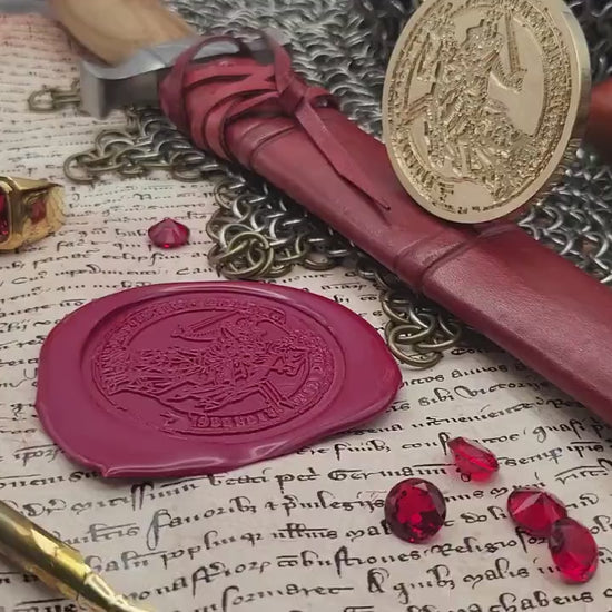 King Eric II of Norway – The Royal Emblem of the Last King of the Fairhair Dynasty - Historical Wax Seal from the 13th Century