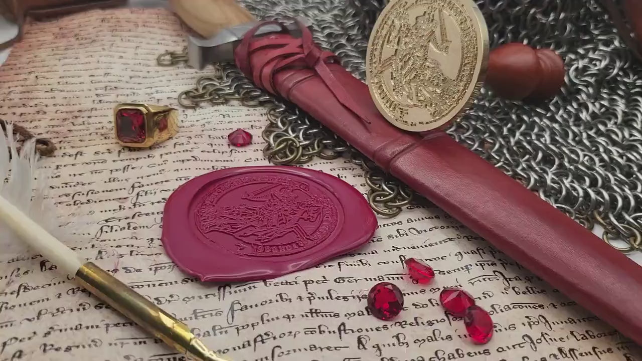 King Eric II of Norway – The Royal Emblem of the Last King of the Fairhair Dynasty - Historical Wax Seal from the 13th Century