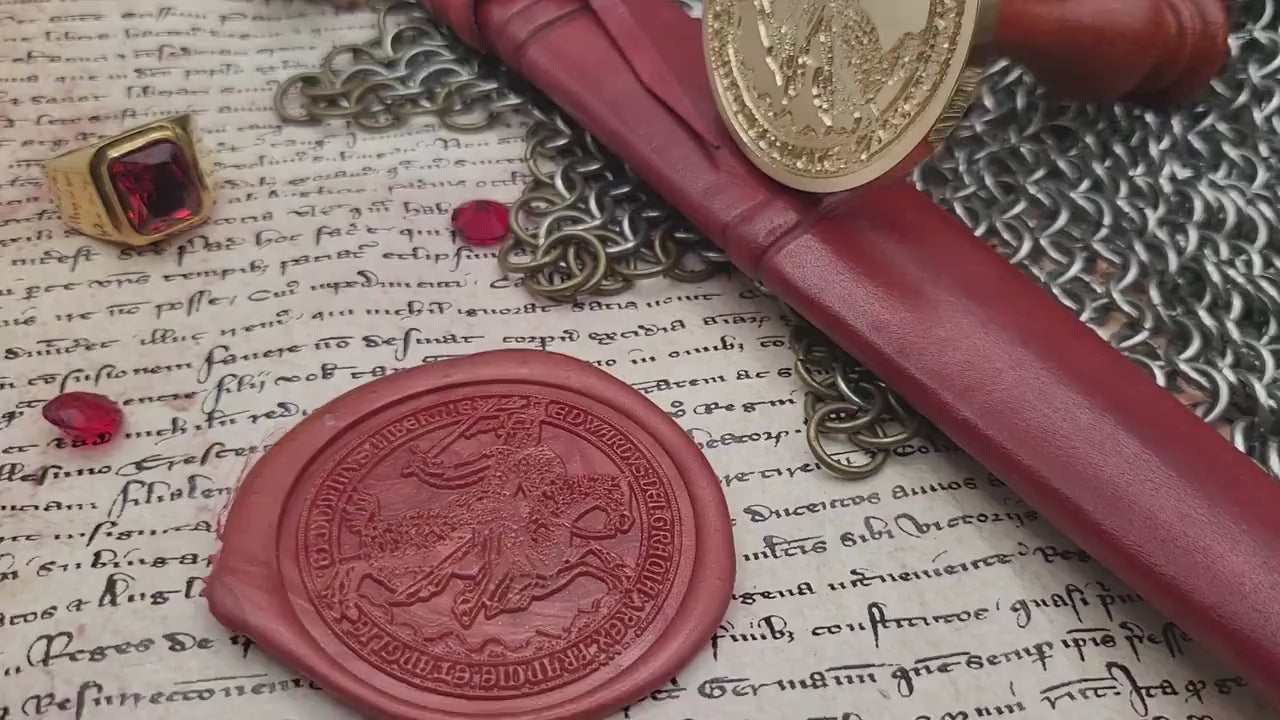 King Edward III of Windsor -  14th Century Historical Wax Seal