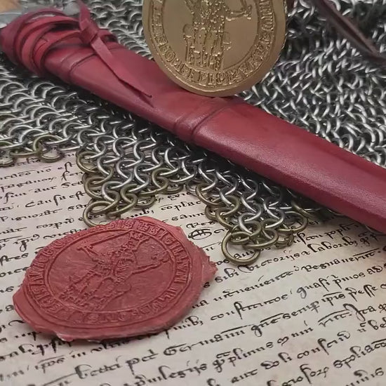 Alphonse II of Aragon, Wax Seal Stamp - The Poet-King of Aragon and Provence - Great seal of the Realm