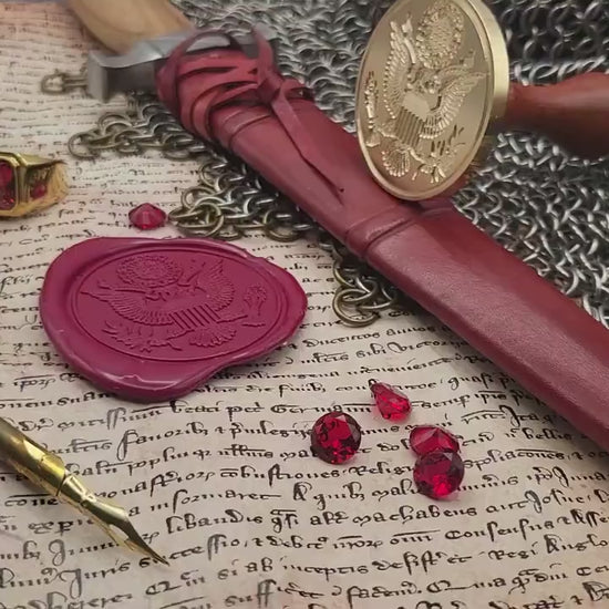 The Great Seal of the United States of America from 1902 – The Emblem of Liberty and Sovereignty - Wax Seal Stamp