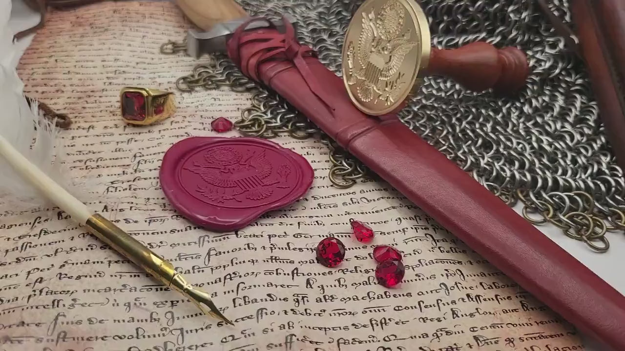 The Great Seal of the United States of America from 1902 – The Emblem of Liberty and Sovereignty - Wax Seal Stamp