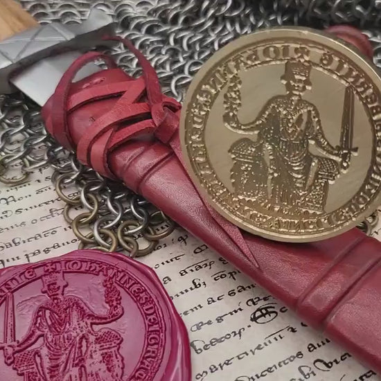 King John "Lackland" of England - Historical Wax Seal from the 12th Century - Magna Carta