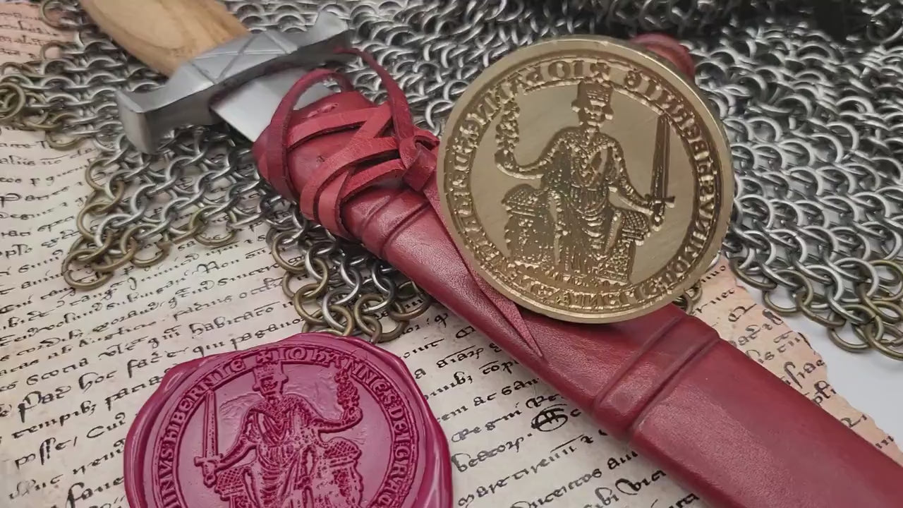 King John "Lackland" of England - Historical Wax Seal from the 12th Century - Magna Carta