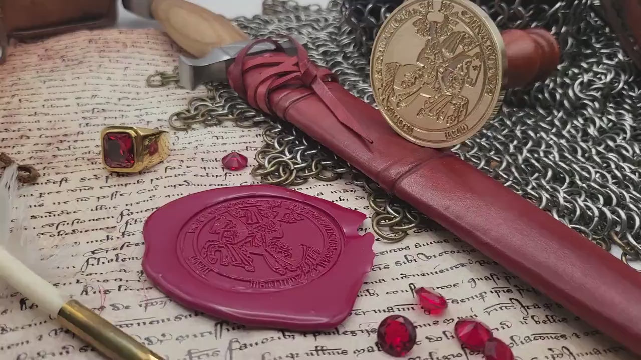 Duke Erik Magnusson of Sweden, son of King Magnus III of Sweden - Historical Wax Seal from the 13th Century