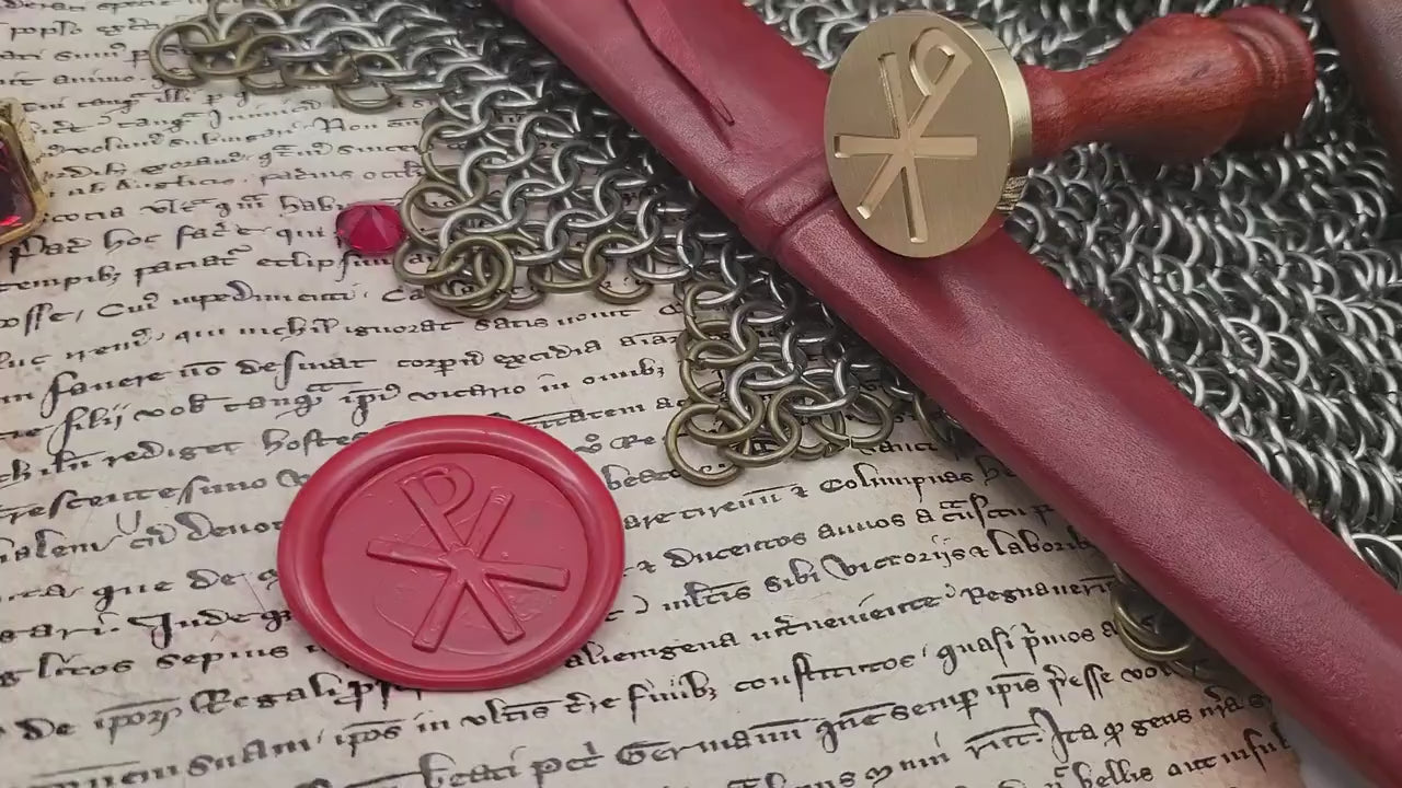 Chi-Rho (PX) Christian Wax Seal Stamp – In Hoc Signo Vinces - Ecclesiastical Historical Wax Seal
